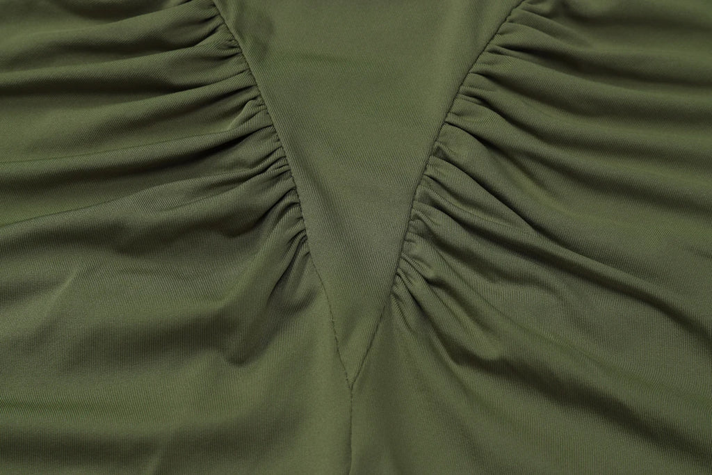 Dulzura Elegant Solid Long Sleeve Maxi Dress Bodycon Ruched Simple Women Clothes Cocktail Evening Party Dresses Y2K Wholesale